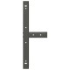 2 db antracit acél dohányzóasztal lábak t-alakú 60x25x(42-43)cm