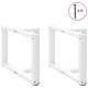 2 db fehér acél dohányzóasztal lábak t-alakú 70x25x(42-43) cm