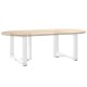 2 db fehér acél dohányzóasztal lábak t-alakú 70x25x(42-43) cm