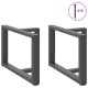 2 db antracit acél dohányzóasztal lábak t-alakú 70x25x(42-43)cm