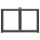 2 db antracit acél dohányzóasztal lábak t-alakú 70x25x(42-43)cm