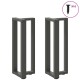 2 db antracit acél konzolasztal lábak t-alakú 20x28x(72-73) cm