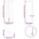 2 db antracit acél konzolasztal lábak t-alakú 20x28x(72-73) cm