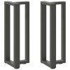 2 db antracitszürke t-alakú acél konzolasztal láb 38x25x(72-73) cm