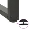 2 db antracitszürke t-alakú acél konzolasztal láb 38x25x(72-73) cm