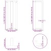2 db antracitszürke t-alakú acél konzolasztal láb 38x25x(72-73) cm