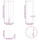 2 db antracit acél konzolasztal lábak t-alakú 38x25x(72-73) cm
