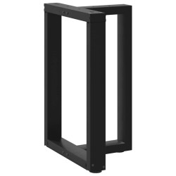 2 db fekete acél étkezőasztal lábak t-alakú 50x35x(72-73) cm
