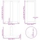2 db antracit acél étkezőasztal lábak t-alakú 50x35x(72-73) cm