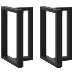 2 db fekete acél étkezőasztal lábak t-alakú 60x35x(72-73) cm