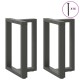 2 db antracit acél étkezőasztal lábak t-alakú 60x35x(72-73) cm