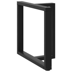 2 db fekete acél étkezőasztal lábak t-alakú 70x35x(72-73) cm
