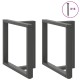 2 db antracit acél étkezőasztal lábak t-alakú 70x35x(72-73) cm