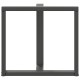2 db antracit acél étkezőasztal lábak t-alakú 70x35x(72-73) cm