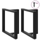 2 db fekete acél étkezőasztal lábak t-alakú 80x35x(72-73) cm