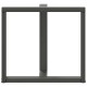 2 db antracit acél étkezőasztal lábak t-alakú 80x35x(72-73) cm