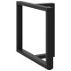 2 db fekete acél étkezőasztal lábak t-alakú 90x35x(72-73) cm