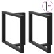 2 db fekete acél étkezőasztal lábak t-alakú 90x35x(72-73) cm