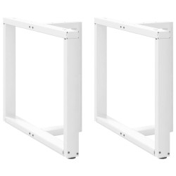 2 db fehér acél étkezőasztal lábak t-alakú 90x35x(72-73) cm