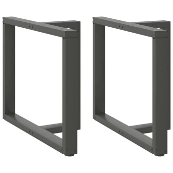 2 db antracitszürke, t-alakú acél étkezőasztal láb 90x35x(72-73) cm