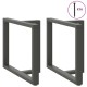 2 db antracit acél étkezőasztal lábak t-alakú 90x35x(72-73) cm