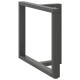2 db antracit acél étkezőasztal lábak t-alakú 100x35x(72-73) cm