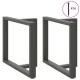 2 db antracit acél étkezőasztal lábak t-alakú 100x35x(72-73) cm