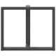 2 db antracit acél étkezőasztal lábak t-alakú 100x35x(72-73) cm