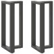 2 db antracit acél bárasztal lábak t-alakú 40x35x(91-92) cm