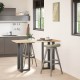 2 db antracit acél bárasztal lábak t-alakú 40x35x(91-92) cm