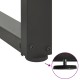 2 db antracit acél bárasztal lábak t-alakú 40x35x(91-92) cm