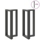 2 db antracit acél bárasztal lábak t-alakú 50x35x(91-92) cm