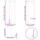 2 db fehér acél bárasztal lábak t-alakú 40x35x(101-102) cm