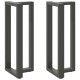 2 db antracit acél bárasztal lábak t-alakú 40x35x(101-102) cm
