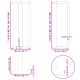 2 db antracit acél bárasztal lábak t-alakú 40x35x(101-102) cm
