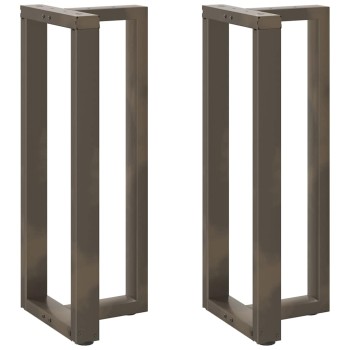 2 db fekete, t-alakú acél bárasztalláb 40x35x(100-101) cm