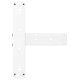 2 db fehér acél bárasztal lábak t-alakú 50x35x(101-102) cm