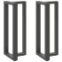 2 db antracit acél bárasztal lábak t-alakú 50x35x(101-102) cm