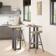 2 db antracit acél bárasztal lábak t-alakú 50x35x(101-102) cm