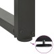 2 db antracit acél bárasztal lábak t-alakú 50x35x(101-102) cm