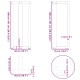 2 db antracit acél bárasztal lábak t-alakú 50x35x(101-102) cm