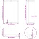 2 db fehér acél bárasztal lábak t-alakú 60x35x(101-102) cm