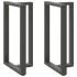 2 db antracit acél bárasztal lábak t-alakú 60x35x(101-102) cm
