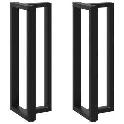 2 db fekete acél bárasztal lábak t-alakú 40x35x(111-112) cm