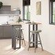 2 db antracit acél bárasztal lábak t-alakú 40x35x(111-112) cm