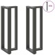 2 db antracit acél bárasztal lábak t-alakú 40x35x(111-112) cm