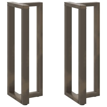 2 db fekete, t-alakú acél bárasztalláb 40x35x(110-111) cm