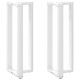 2 db fehér acél bárasztal lábak t-alakú 50x35x(111-112) cm