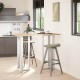 2 db fehér acél bárasztal lábak t-alakú 50x35x(111-112) cm
