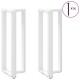 2 db fehér acél bárasztal lábak t-alakú 50x35x(111-112) cm